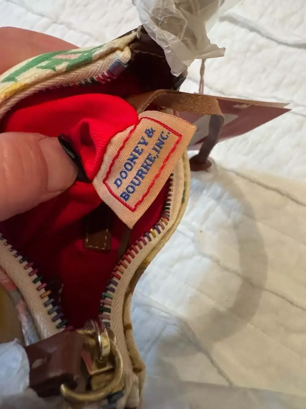 Dooney & Bourke Vintage Y2K 'IT Collection' Rainbow Logo Bitsy Bag - Picture 5 of 5